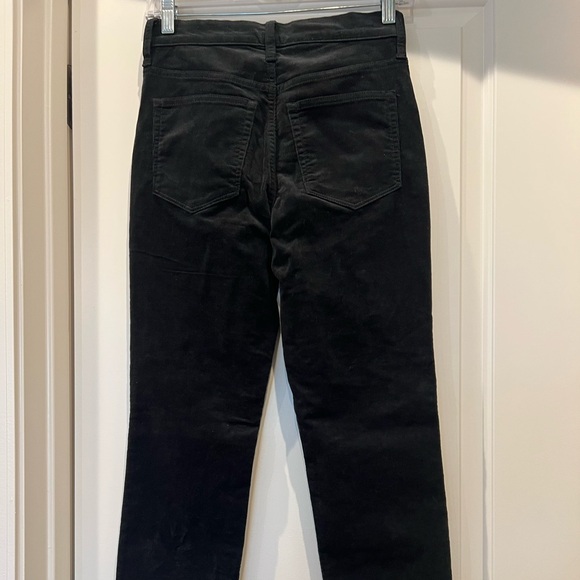J.Crew Black Corduroy Pants Size 24 Straight Leg - Picture 5 of 7